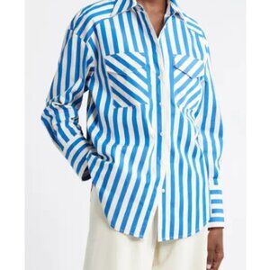 Nordstrom Striped Poplin Button-Up Shirt